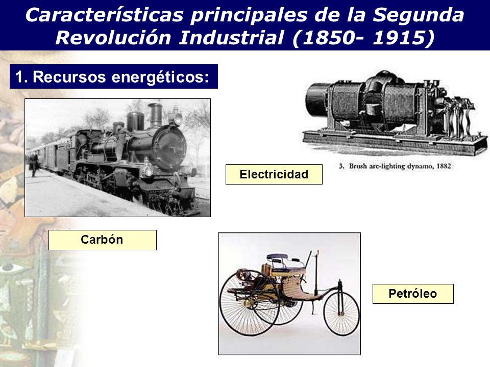 Características principales de la Segunda Revolución Industrial ( )