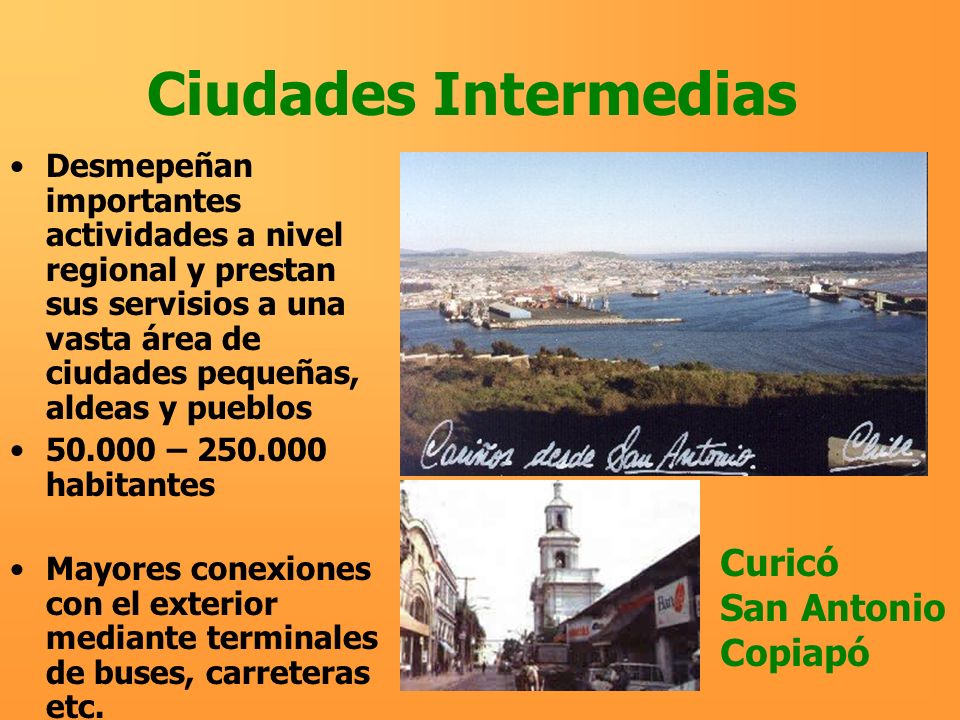 Ciudades Intermedias Curicó San Antonio Copiapó
