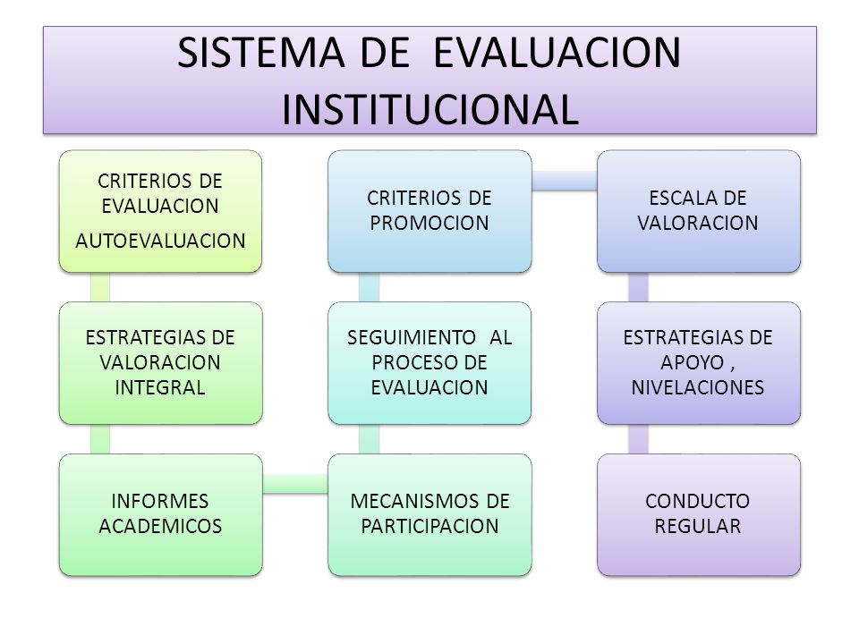 SISTEMA DE EVALUACION INSTITUCIONAL