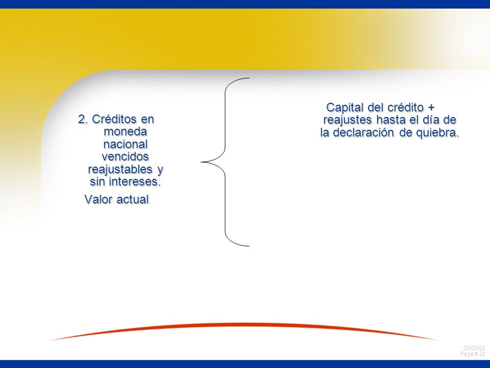 2. Créditos en moneda nacional vencidos reajustables y sin intereses.