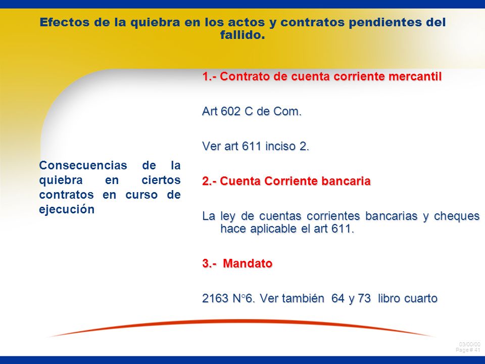 Efectos de la quiebra en los actos y contratos pendientes del fallido.