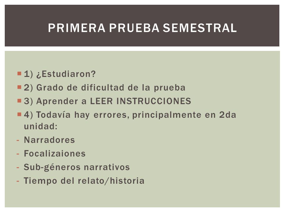 Primera prueba semestral