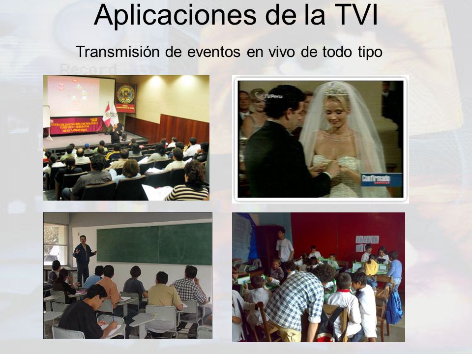 Aplicaciones de la TVI Transmisión de eventos en vivo de todo tipo