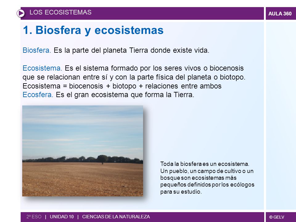 1. Biosfera y ecosistemas