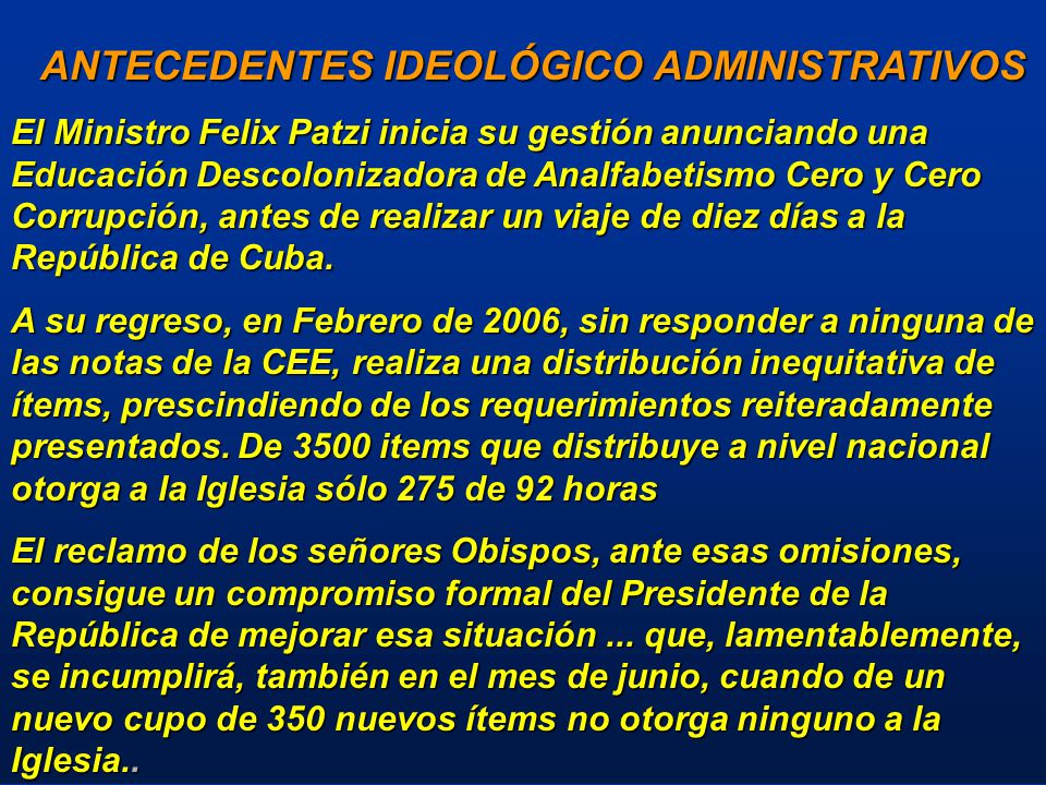 ANTECEDENTES IDEOLÓGICO ADMINISTRATIVOS
