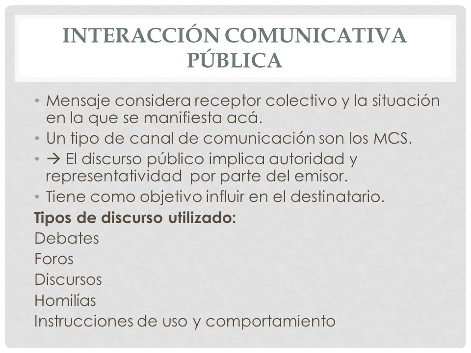 Interacción comunicativa pública