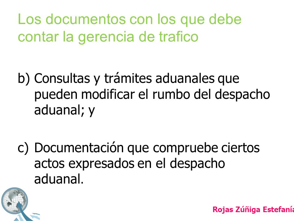 Los documentos con los que debe contar la gerencia de trafico