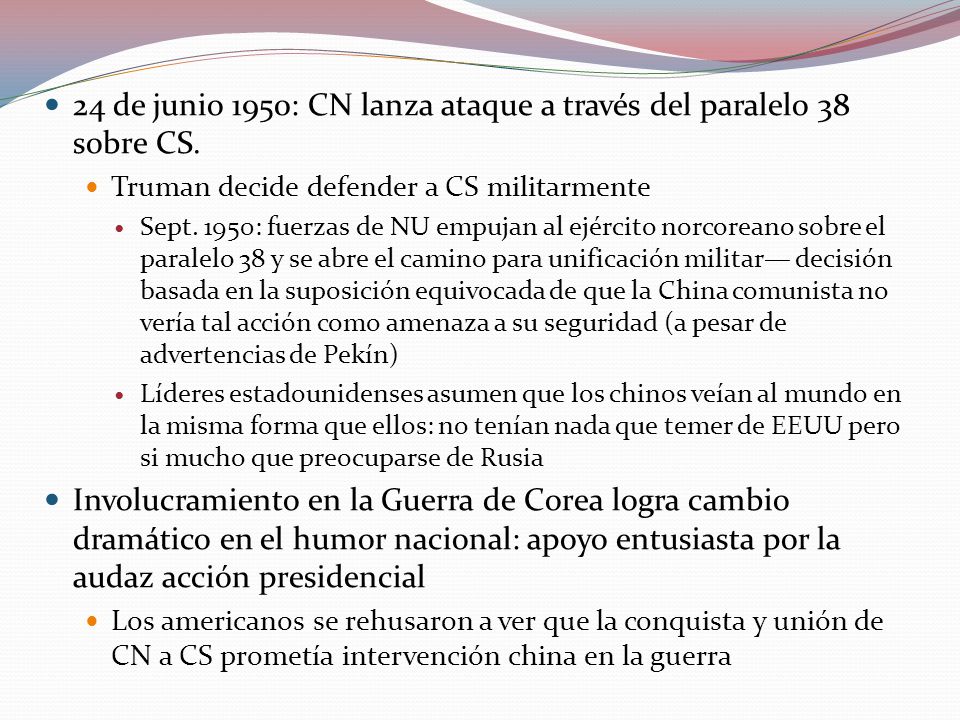 24 de junio 1950: CN lanza ataque a través del paralelo 38 sobre CS.