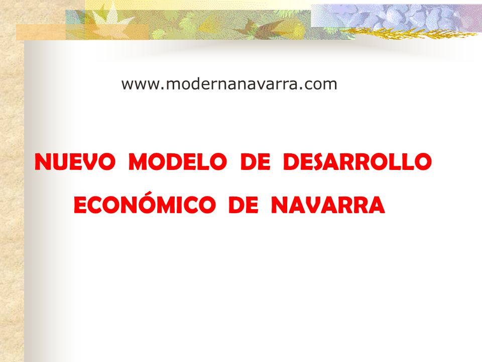 NUEVO MODELO DE DESARROLLO ECONÓMICO DE NAVARRA