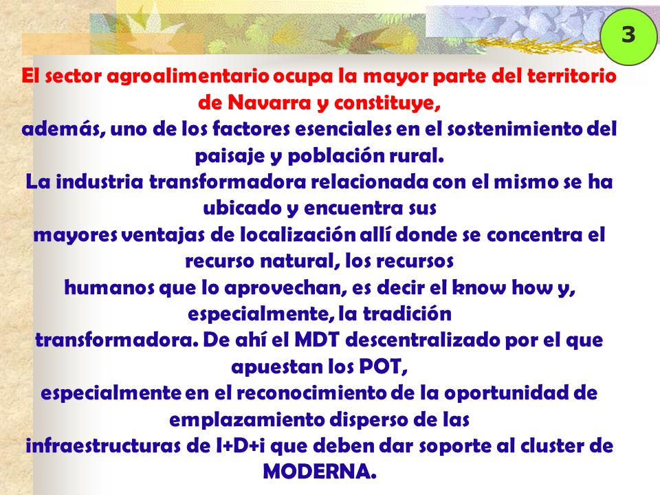 infraestructuras de I+D+i que deben dar soporte al cluster de MODERNA.