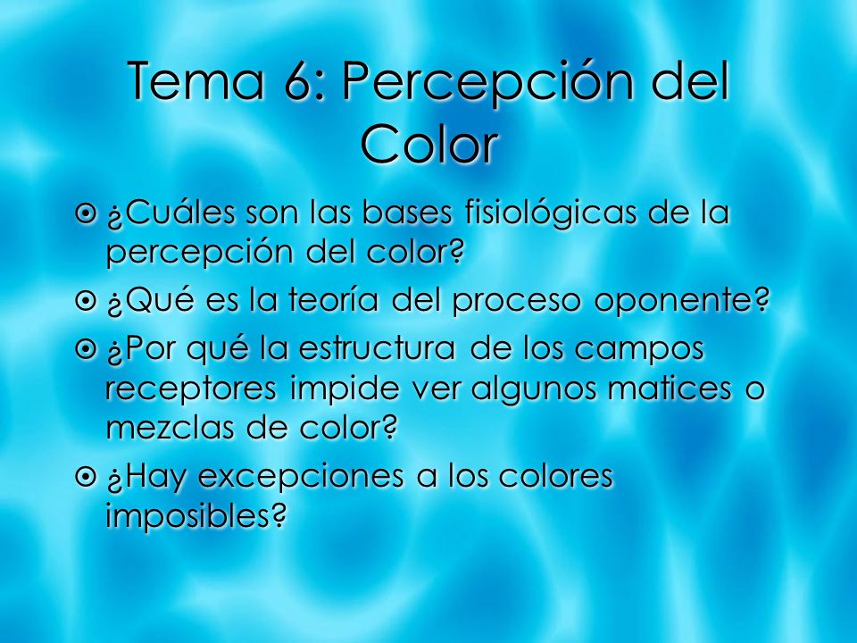 Tema 6: Percepción del Color