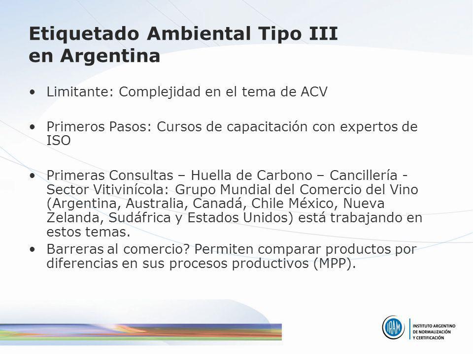 Etiquetado Ambiental Tipo III en Argentina