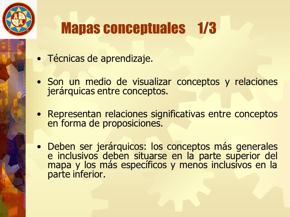 Mapas conceptuales 1/3 Técnicas de aprendizaje.