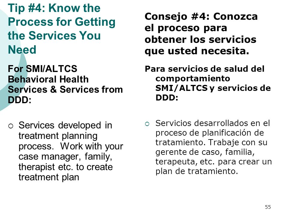 Tip #4: Know the Process for Getting the Services You Need