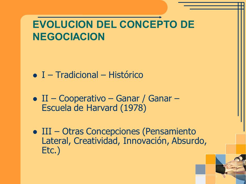 EVOLUCION DEL CONCEPTO DE NEGOCIACION