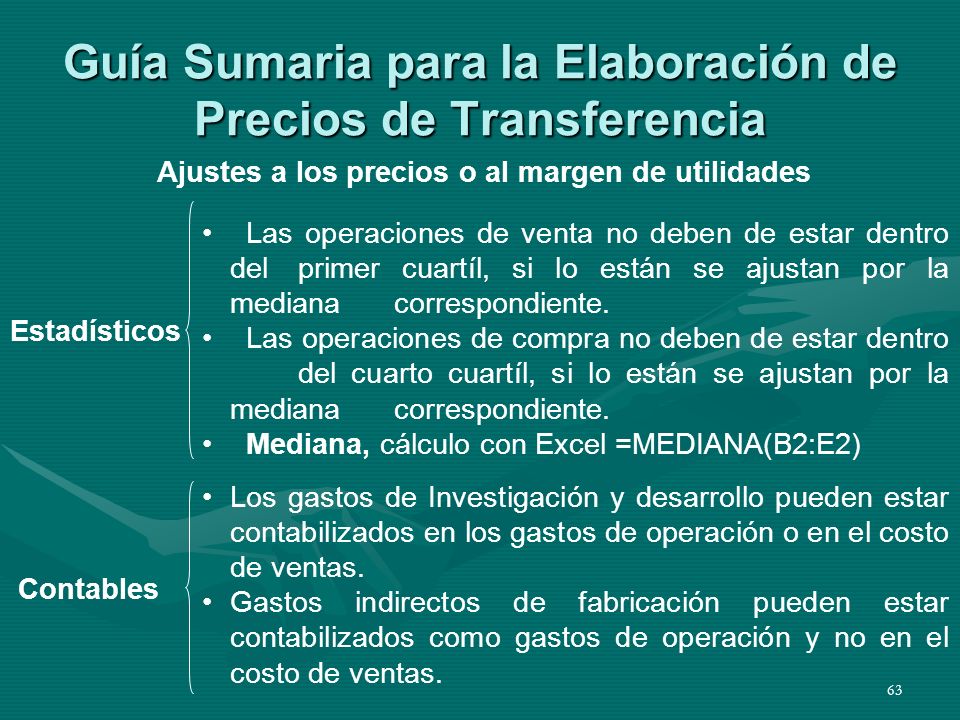 Guía Sumaria para la Elaboración de Precios de Transferencia