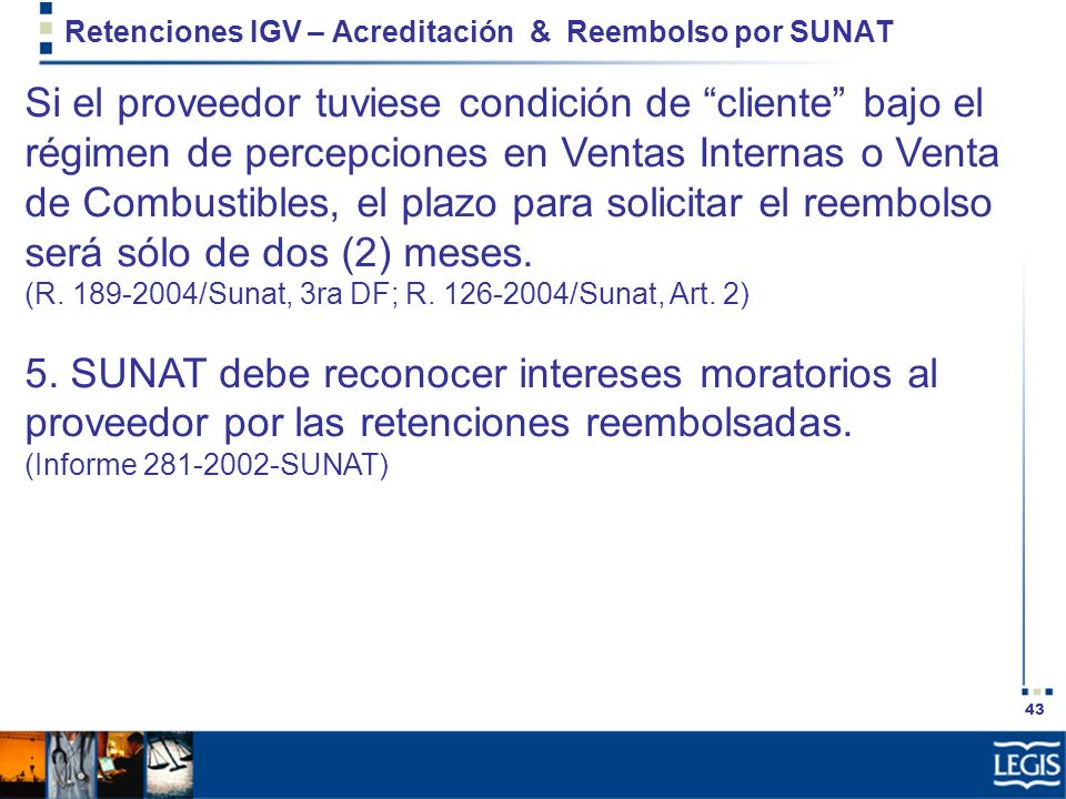 Retenciones IGV – Acreditación & Reembolso por SUNAT