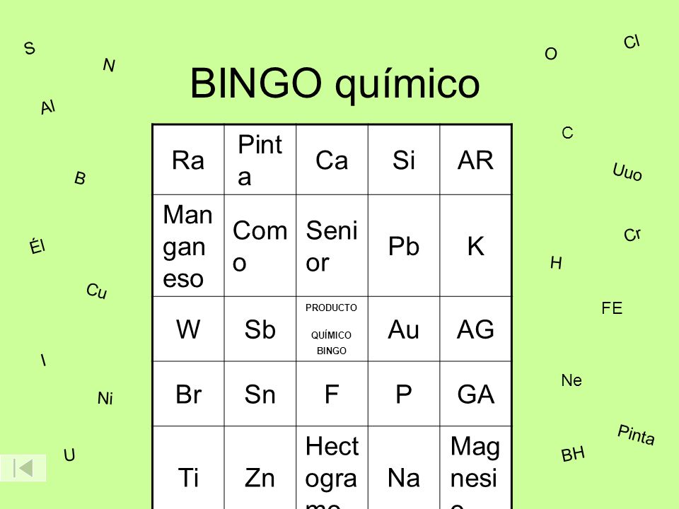 PRODUCTO QUÍMICO BINGO