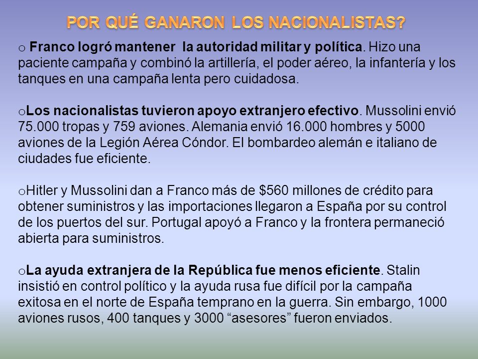 POR QUÉ GANARON LOS NACIONALISTAS