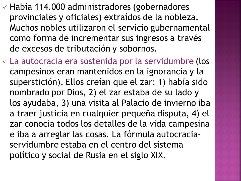 Había administradores (gobernadores provinciales y oficiales) extraídos de la nobleza. Muchos nobles utilizaron el servicio gubernamental como forma de incrementar sus ingresos a través de excesos de tributación y sobornos.
