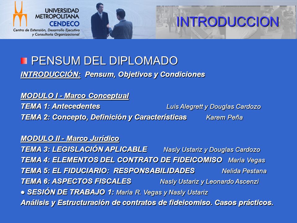 INTRODUCCION PENSUM DEL DIPLOMADO