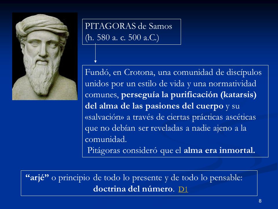 PITAGORAS de Samos (h. 580 a. c. 500 a.C.)
