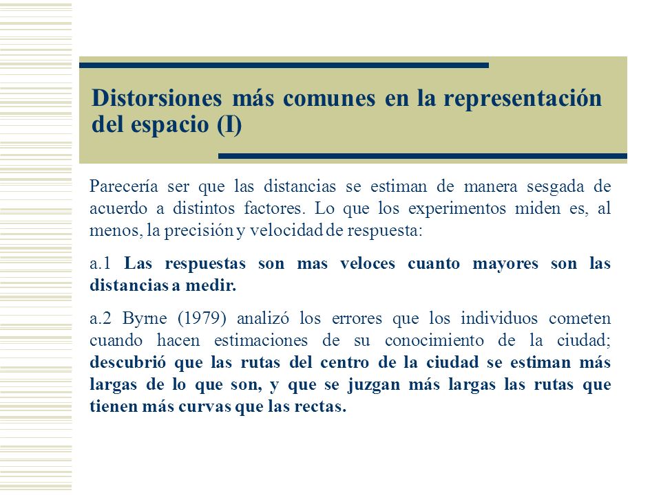Distorsiones más comunes en la representación del espacio (I)