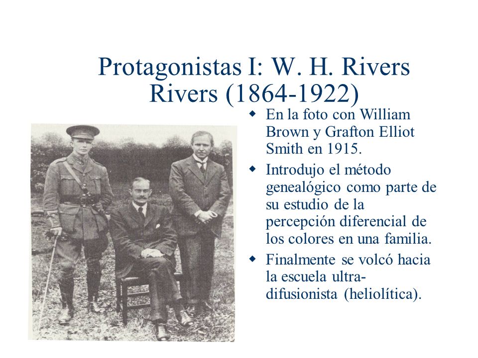Protagonistas I: W. H. Rivers Rivers ( )