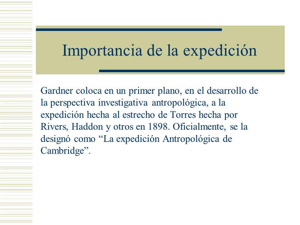 Importancia de la expedición