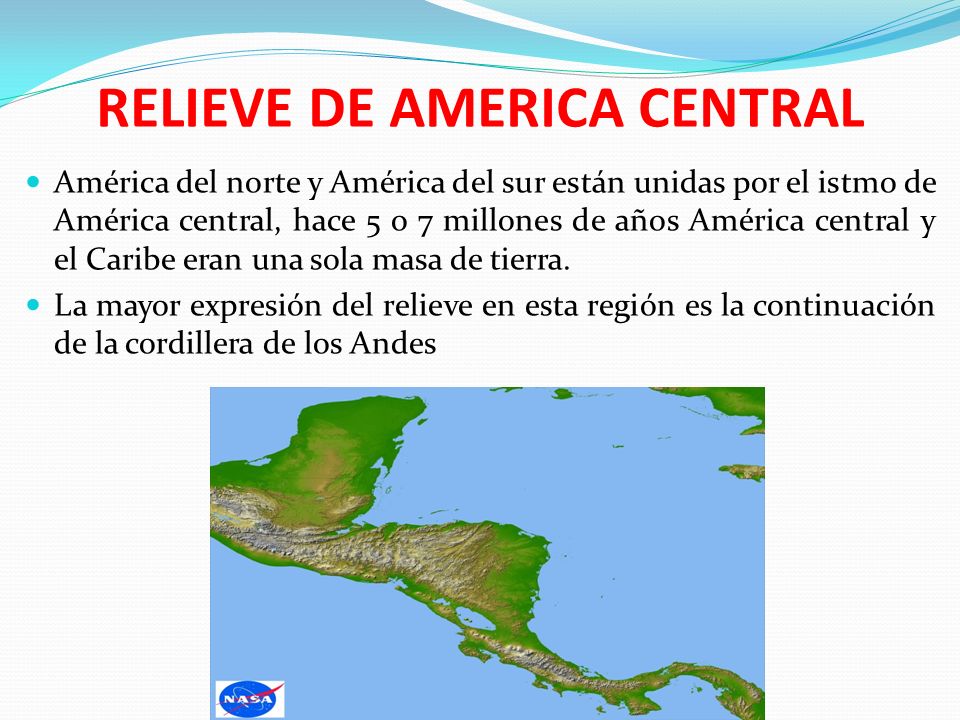 RELIEVE DE AMERICA CENTRAL