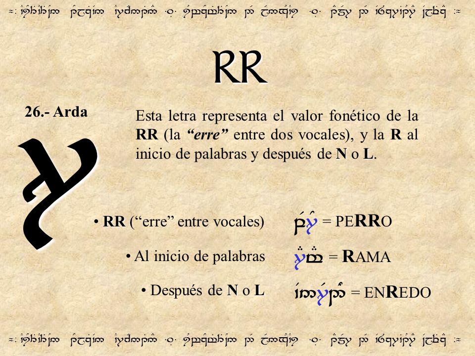 u RR qFuY = PERRO uEt# = RAMA `V5uR2TY = ENREDO 26.- Arda