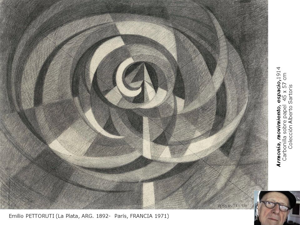 Armonía, movimiento, espacio,1914 Carbonilla sobre papel 45 x 57 cm
