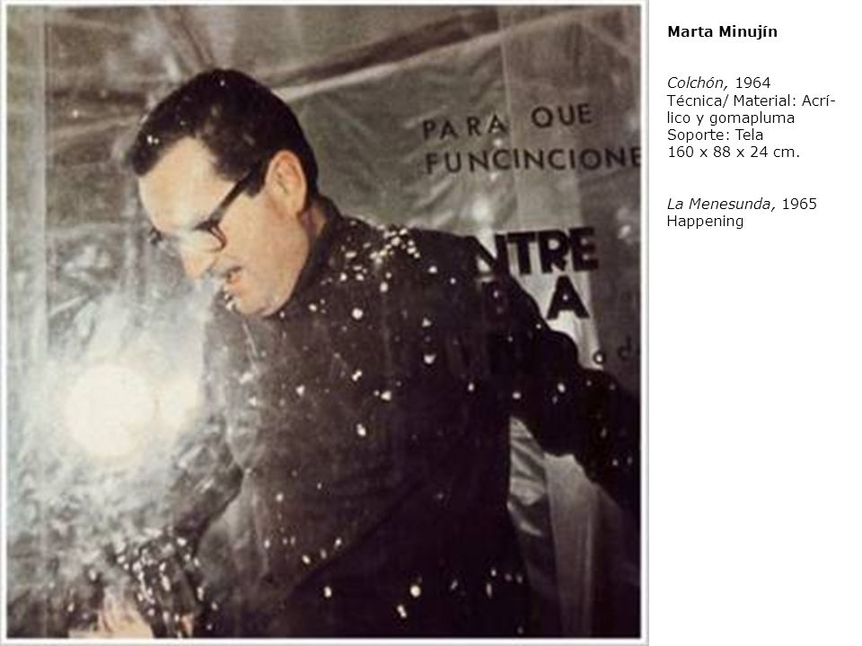 Marta Minujín Colchón, Técnica/ Material: Acrí­lico y gomapluma. Soporte: Tela 160 x 88 x 24 cm.