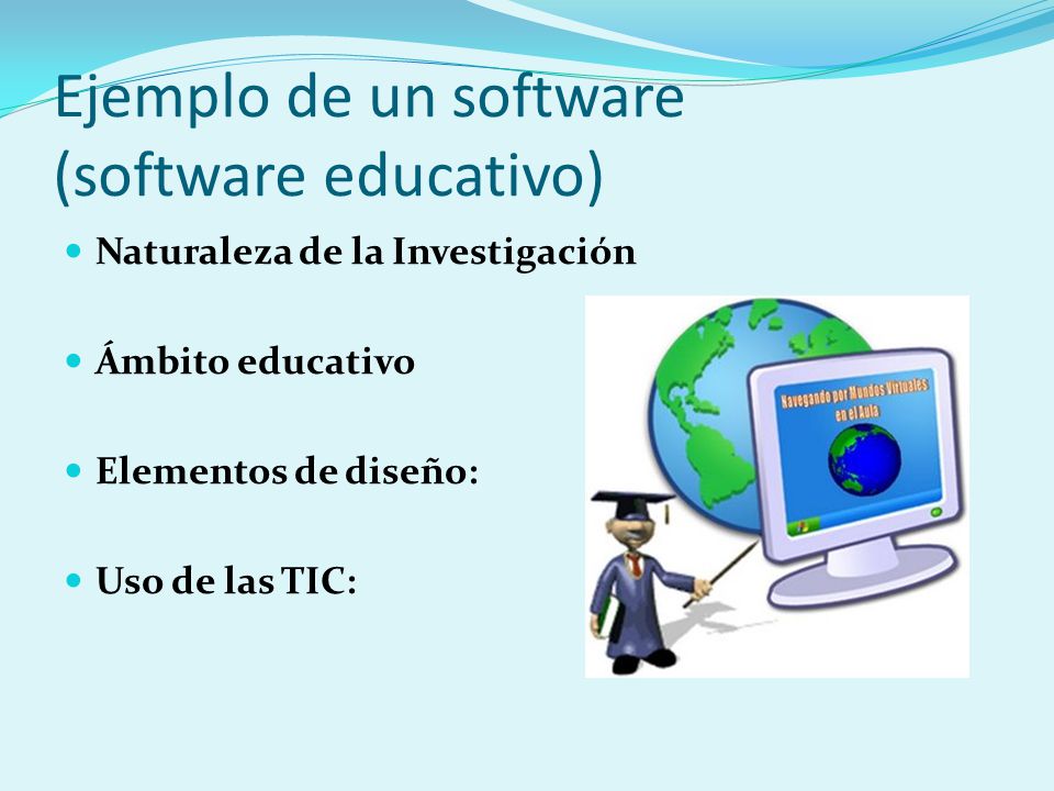 Ejemplo de un software (software educativo)