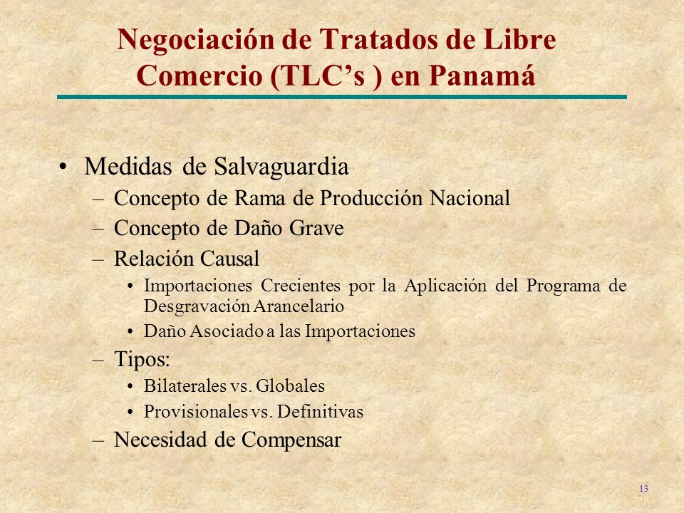 Negociación de Tratados de Libre Comercio (TLC’s ) en Panamá