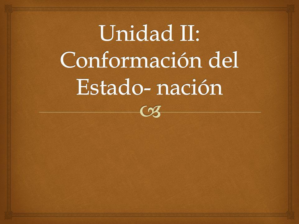 Unidad II: Conformación del Estado- nación