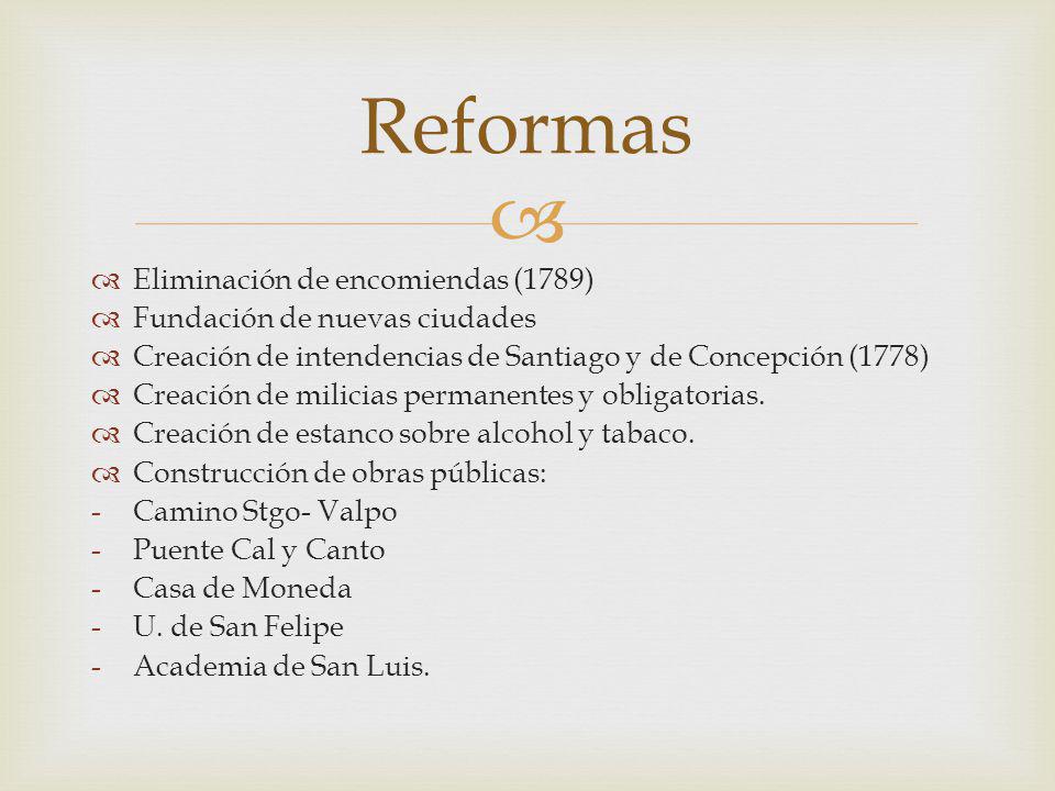 Reformas Eliminación de encomiendas (1789)