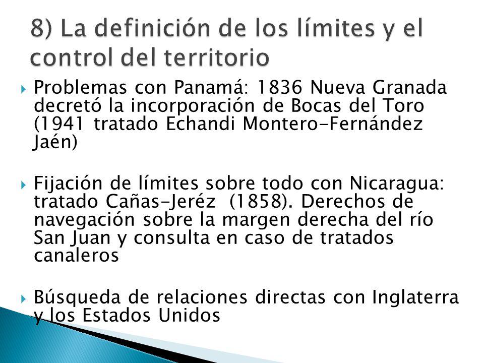 8) La definición de los límites y el control del territorio