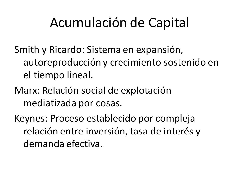 Acumulación de Capital