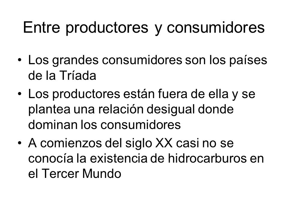 Entre productores y consumidores