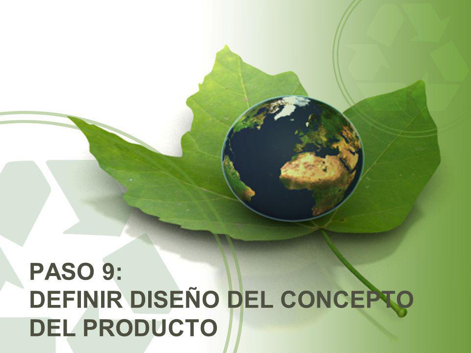 Paso 9: definir diseño del concepto del producto