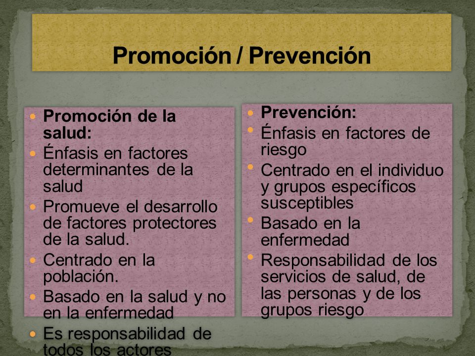 Promoción / Prevención