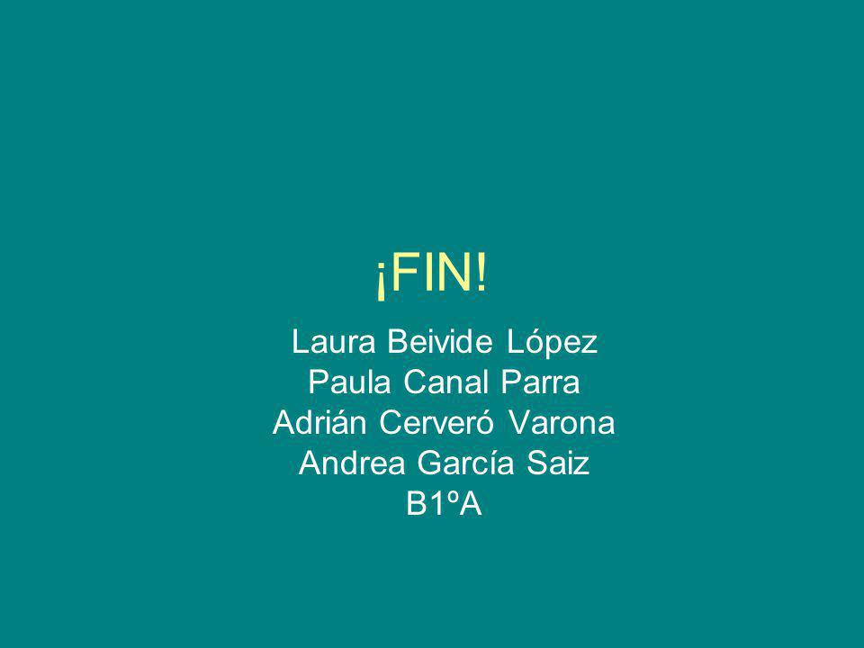 ¡FIN! Laura Beivide López Paula Canal Parra Adrián Cerveró Varona