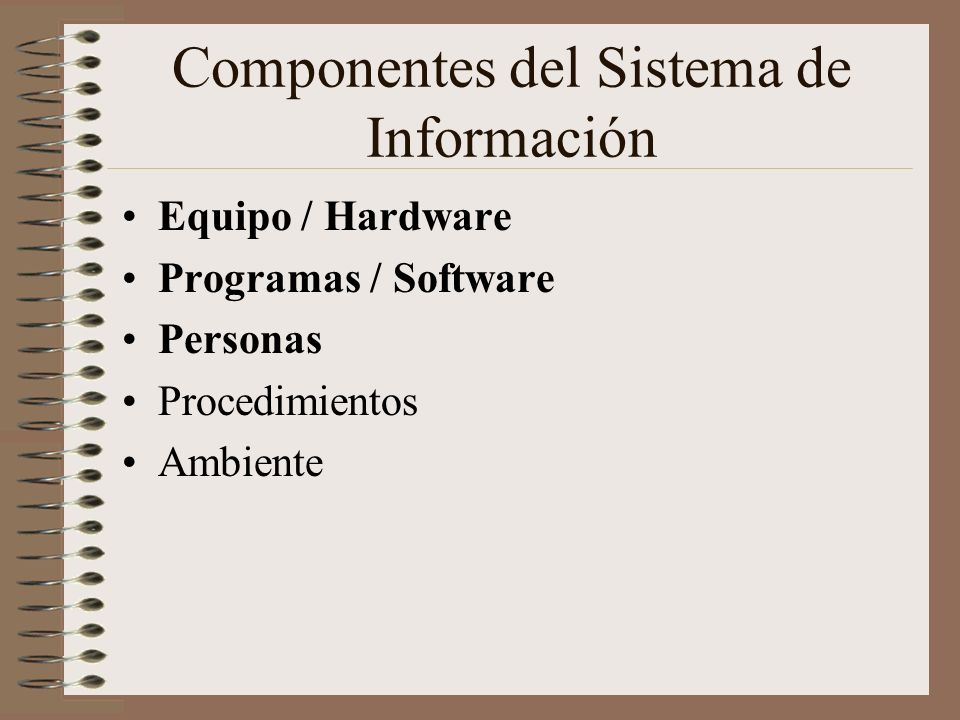 Componentes del Sistema de Información