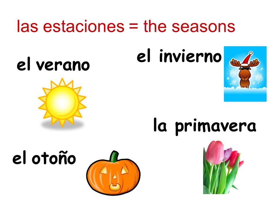 las estaciones = the seasons