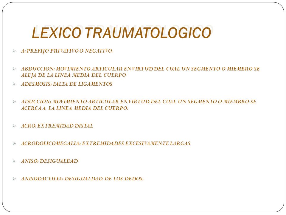 LEXICO TRAUMATOLOGICO