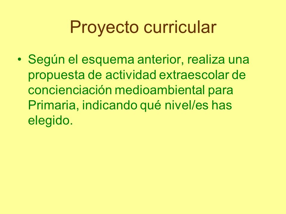 Proyecto curricular