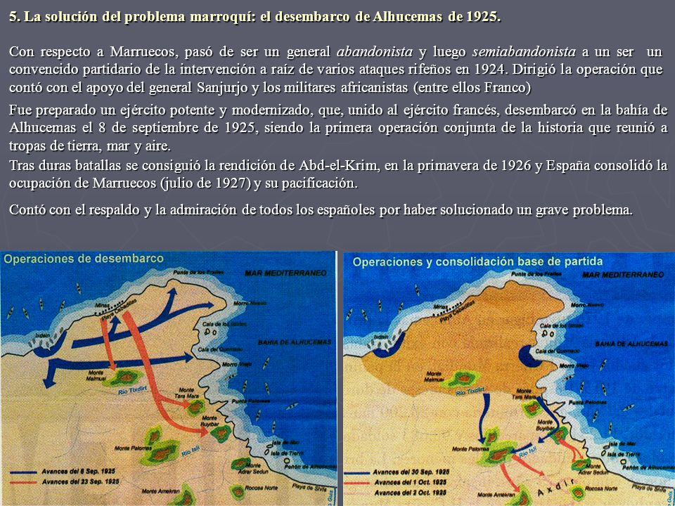 5. La solución del problema marroquí: el desembarco de Alhucemas de 1925.