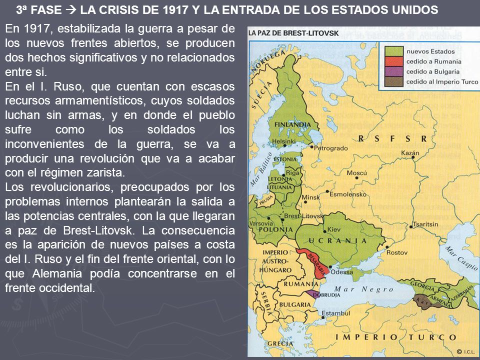 3ª FASE  LA CRISIS DE 1917 Y LA ENTRADA DE LOS ESTADOS UNIDOS