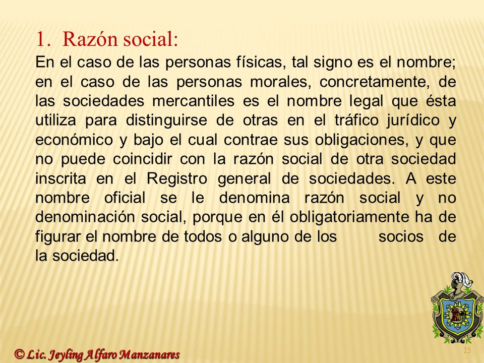 Razón social: